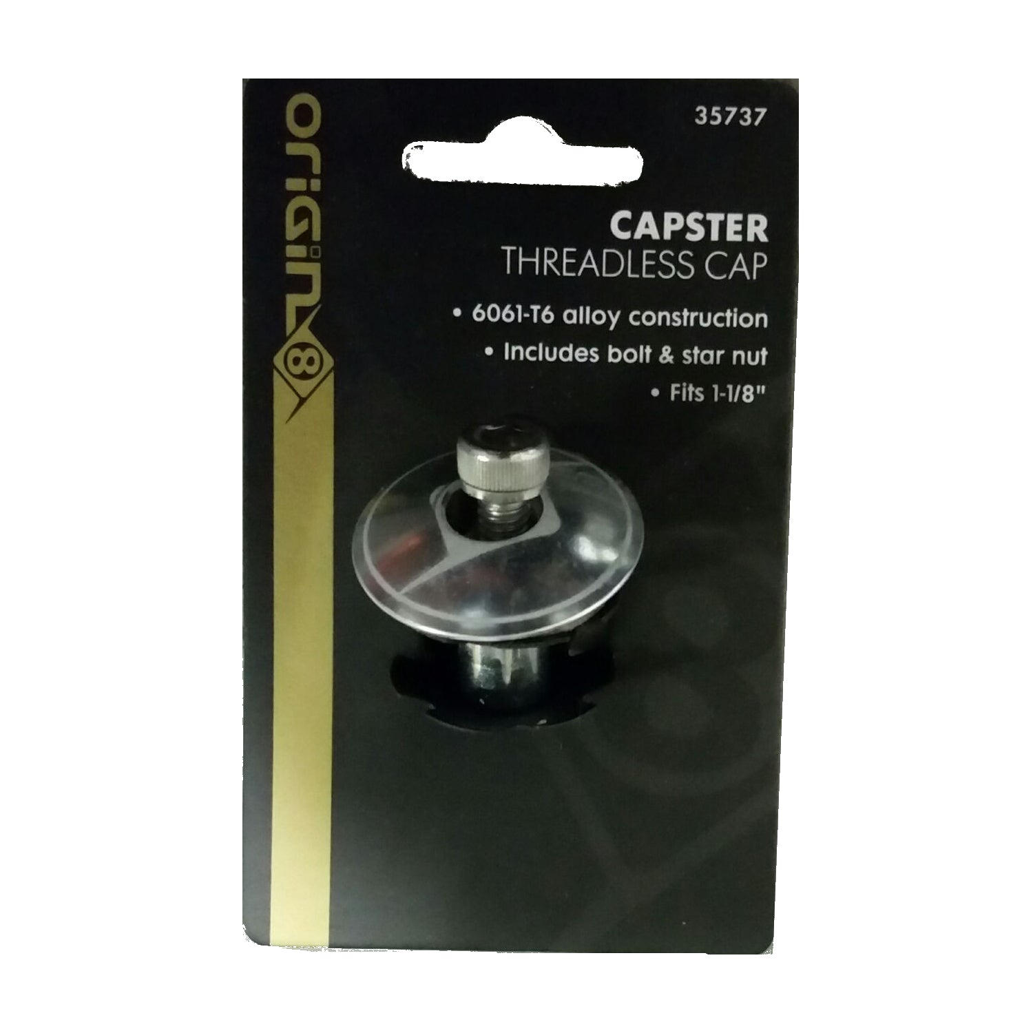 Origin8 Capster Alloy Top Cap and Star Nut - Silver