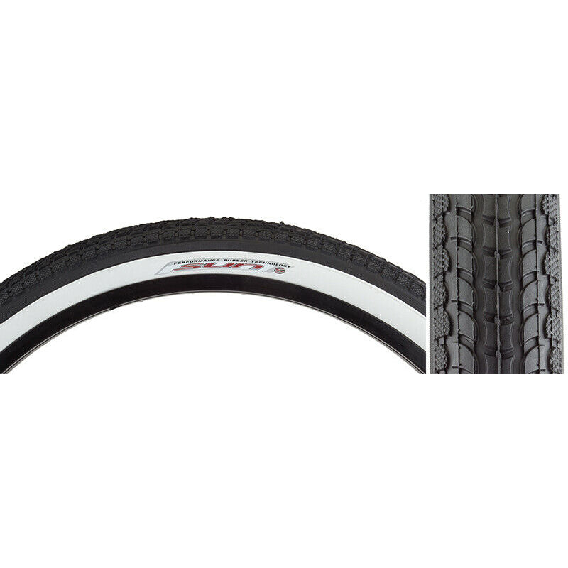 24x2.125 Sun Beach Cruiser Tire by Kenda Black w Whitewall