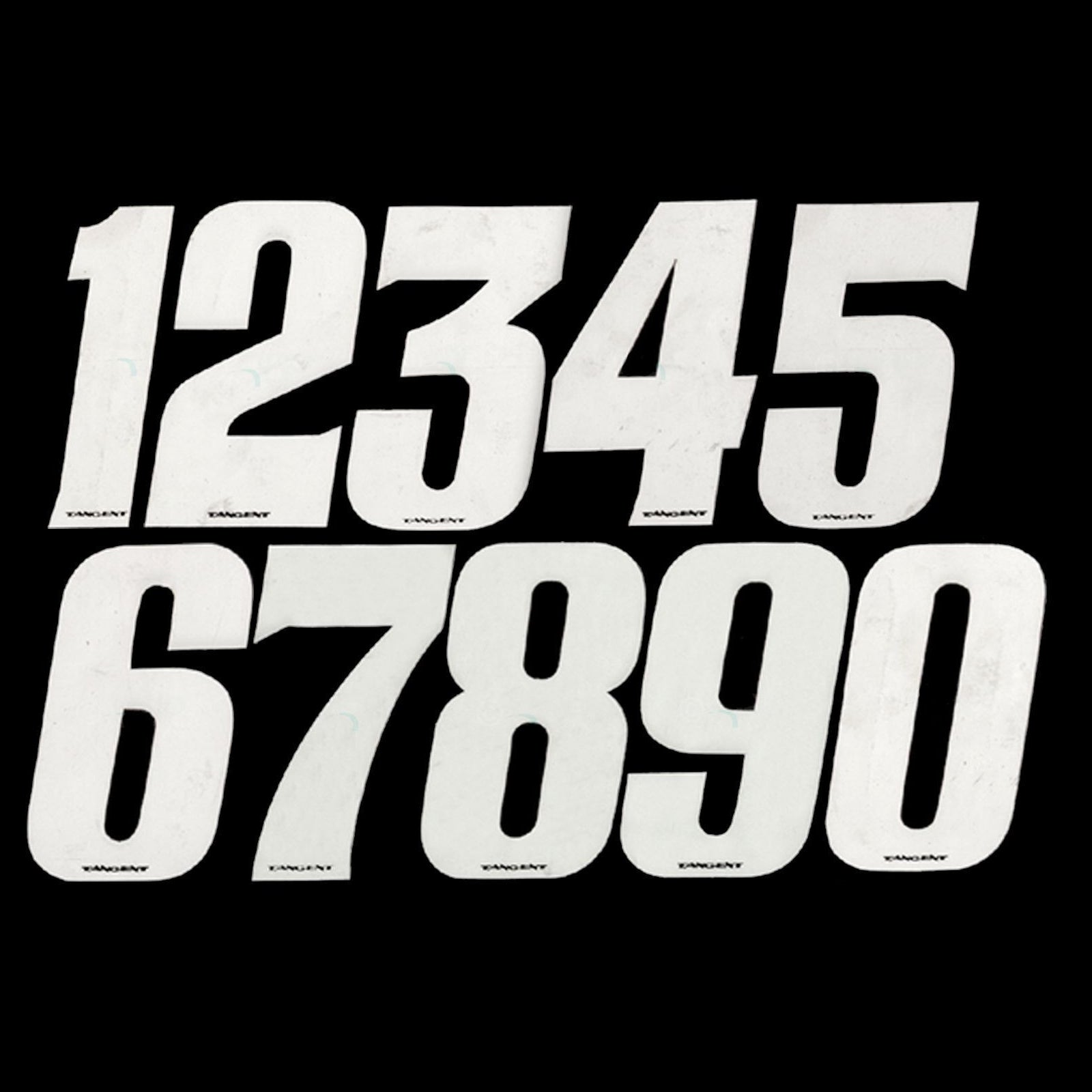 Tangent BMX Numberplate Number - 3" # - White