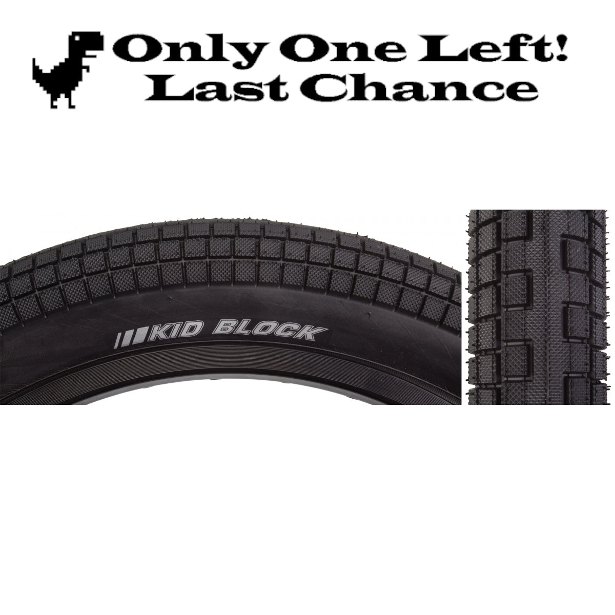 20x2.30 Kenda Kid Block BMX tire - 100psi - Black