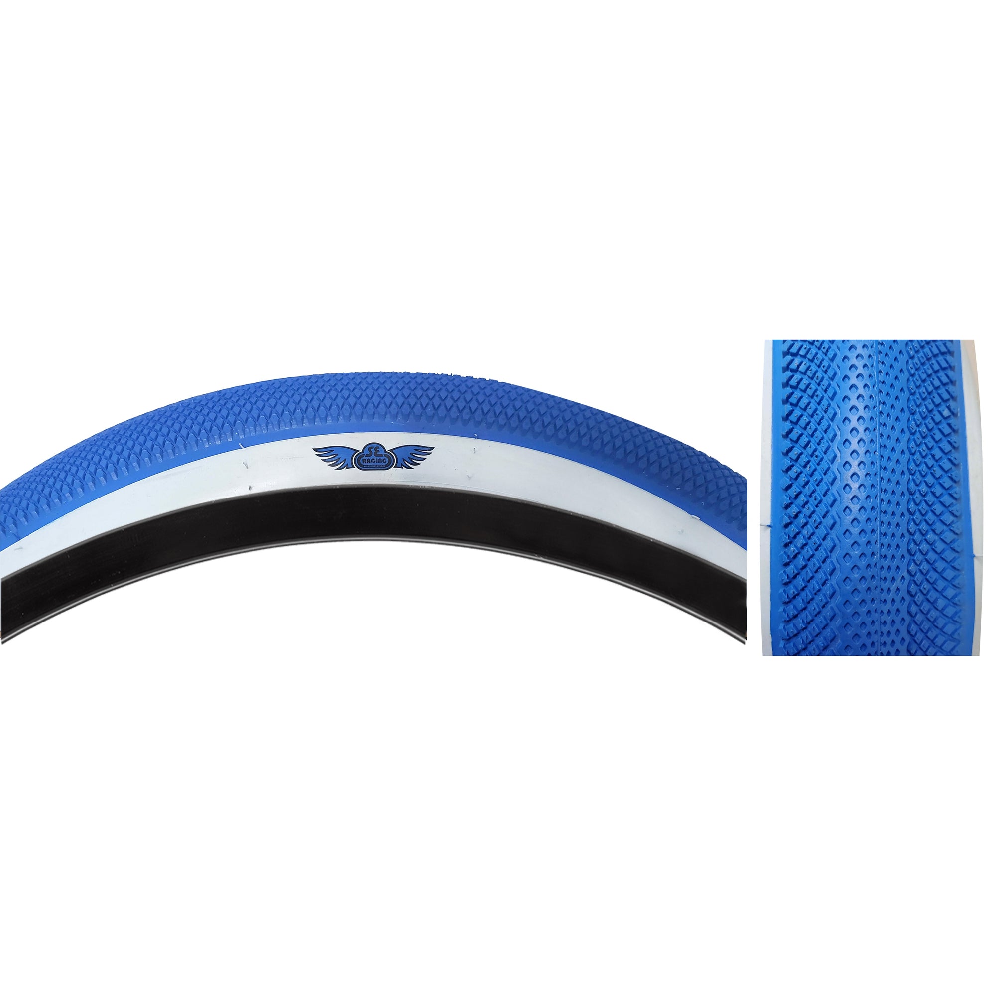 29x2.1 SE Racing Speedster BMX Tire - Blue w/ Whitewall