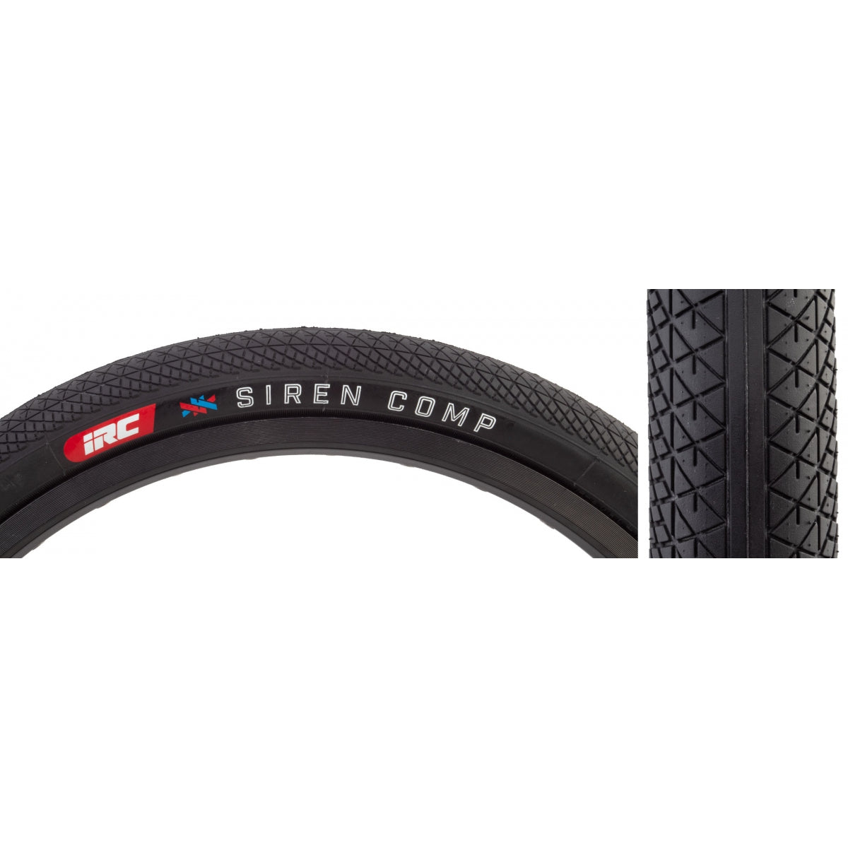 20x1-3/8 IRC Siren Comp Folding BMX Race Tire - 75psi - Black