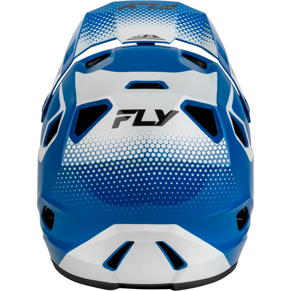 Fly Rayce Full Face BMX / DH Helmet - sz Youth L - Blue/White/Black