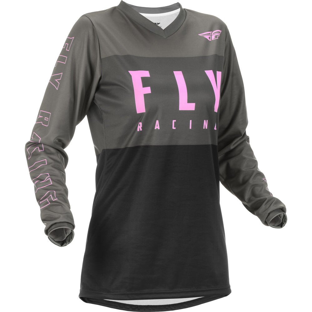 Fly F-16 BMX Jersey  - Youth X-Large (YXL) - Gray / Black / Pink