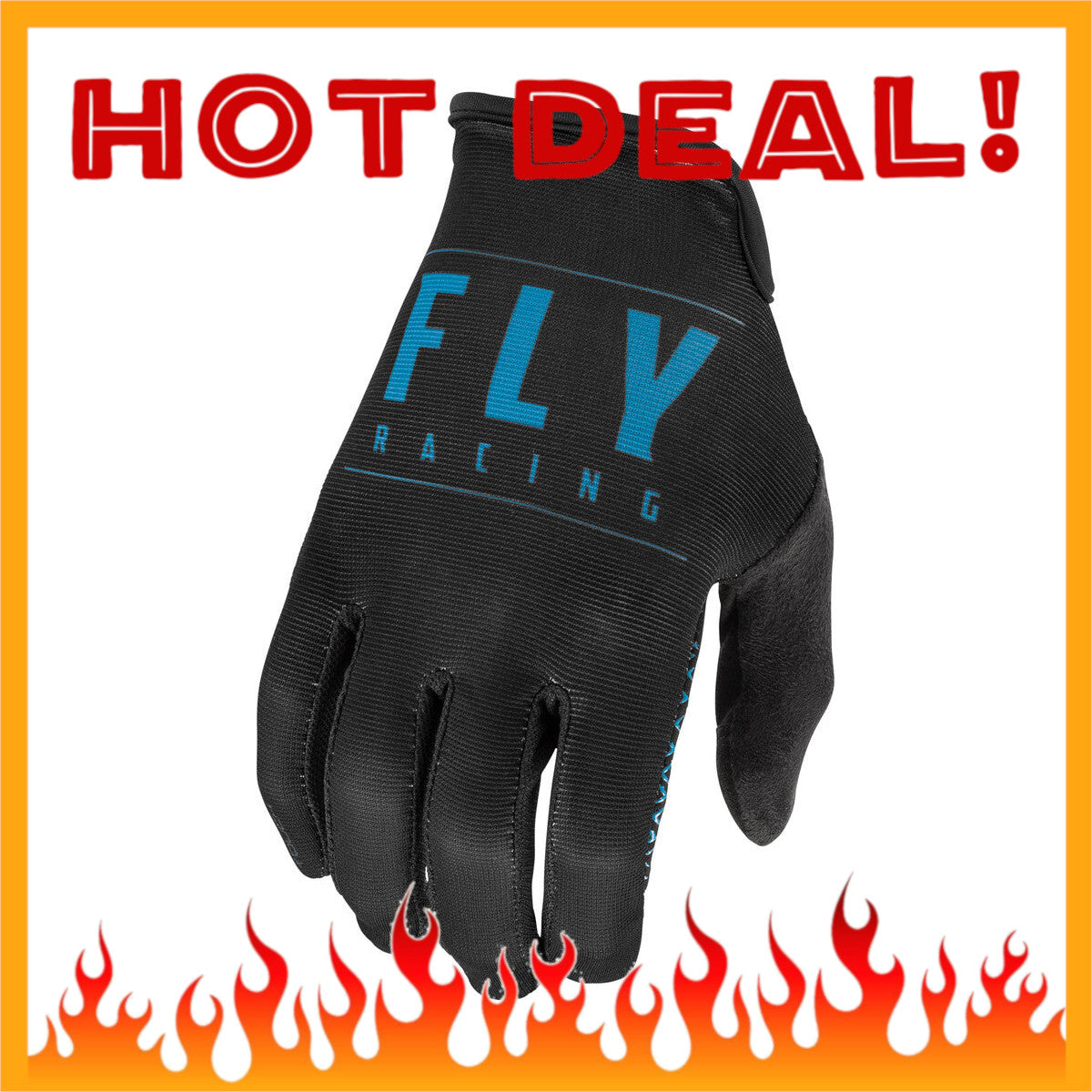 Fly Media BMX Gloves - Size 13 / Men's XXX-Large - Black & Blue