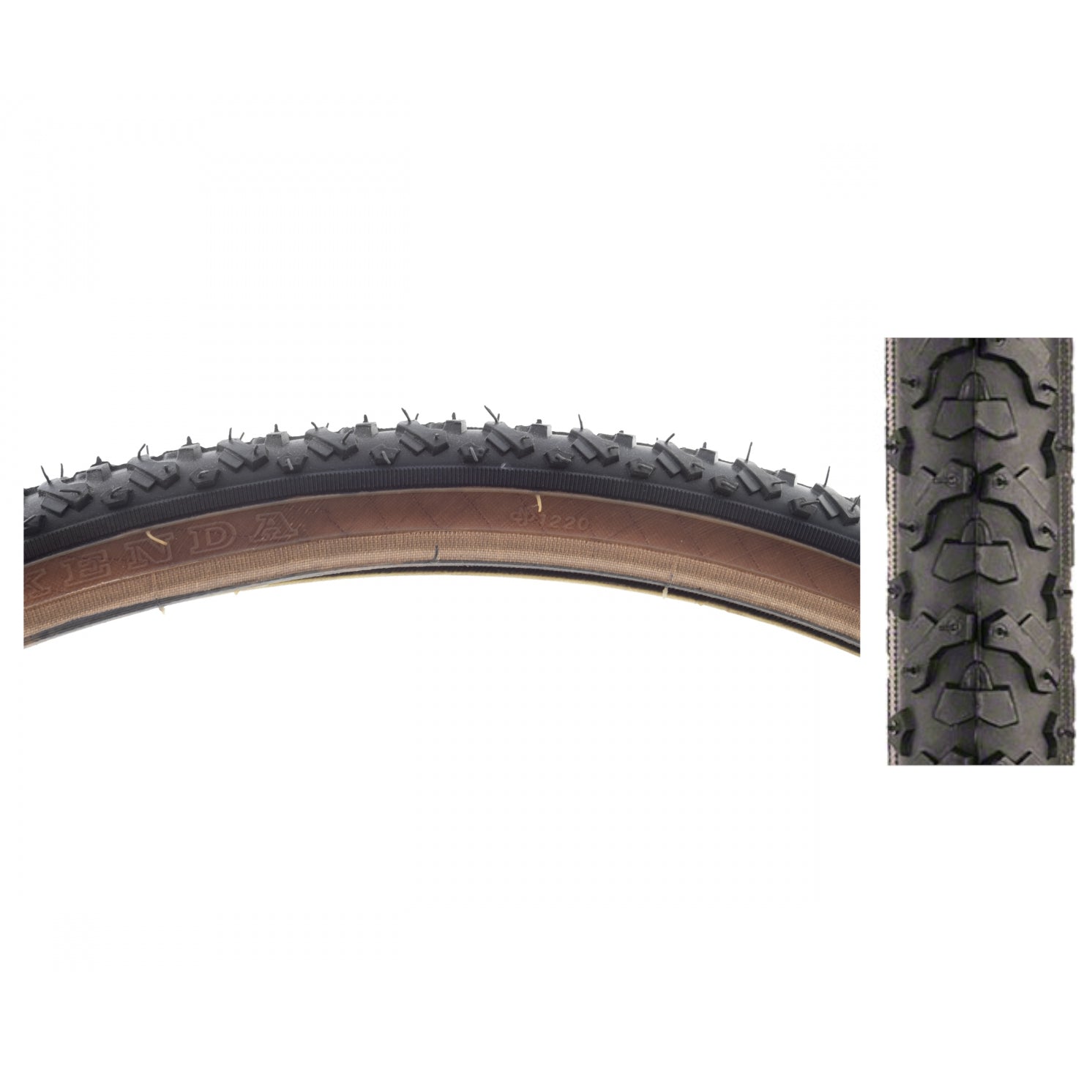 27x1-3/8 Kenda Kross Cyclo Hybrid Tire - Black w/ Skinwall