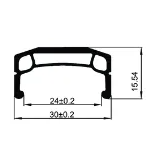 Weinmann brake pad product graphic on a white background, showing the blue Weinmann logo, a brake pad profile measurement diagram, a brake pad photo, a red 36H mark, and a black bracket illustration.
