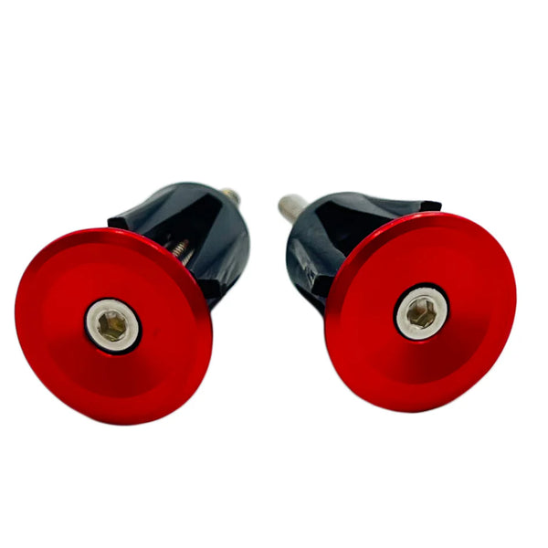 Aluminum Bar Plugs - Red - BMXGuru.com / C&W Cycle