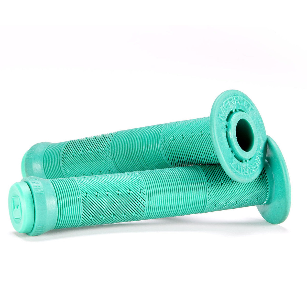 Merritt BMX Billy Perry Grips w/ Bar Ends - Flanged - Aquafresh Green