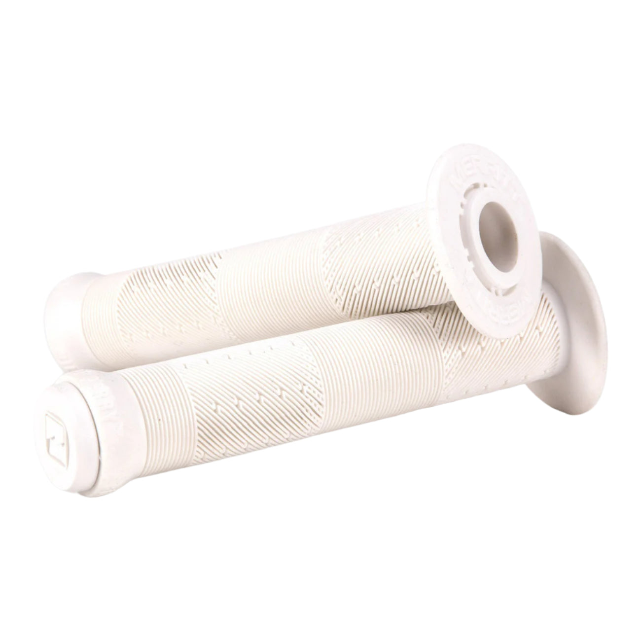 Merritt BMX Billy Perry Grips w/ Bar Ends - Flanged - White
