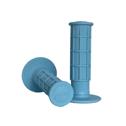 Blue grips with grid texture on a white background