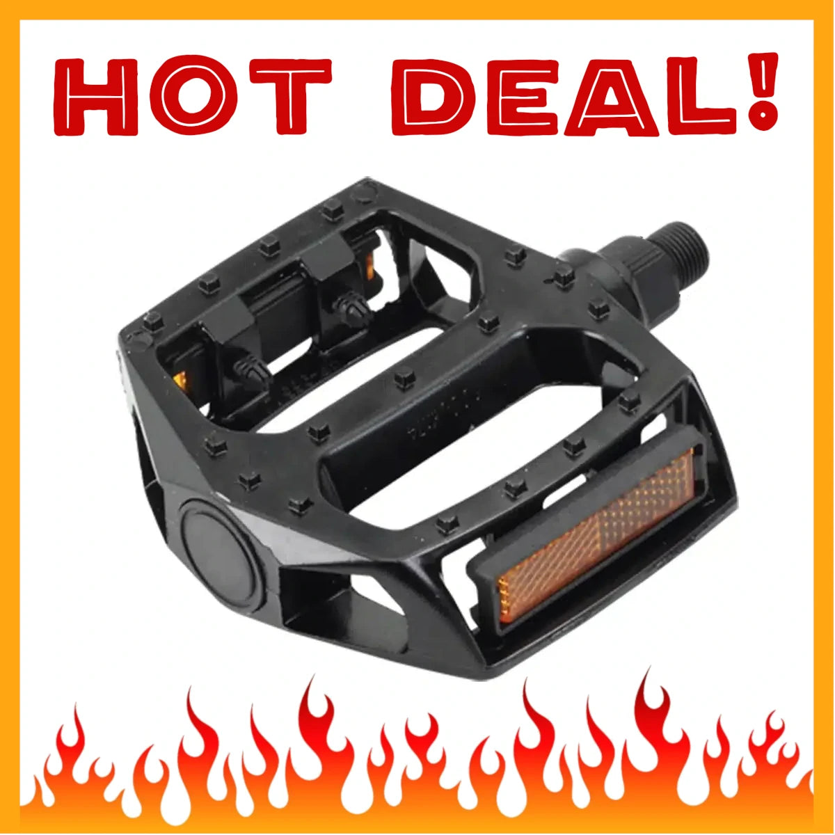 bmx pedal 1/2 RAVX Flat Aluminum Platform BMX Pedals - 1/2" - Black