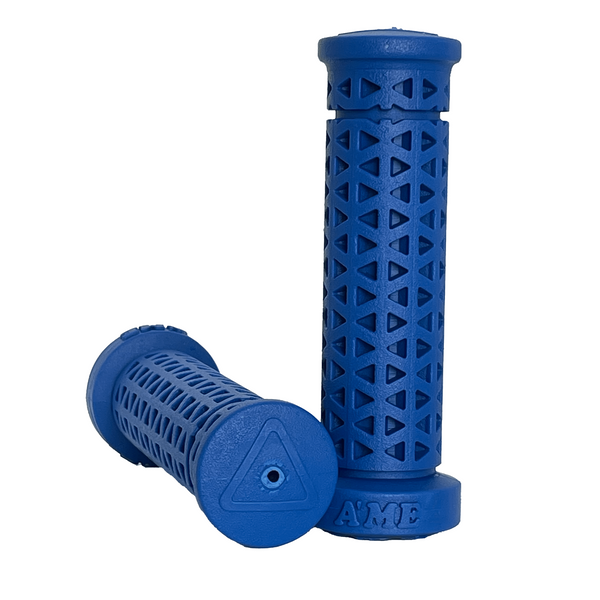 AME Zone Flangeless BMX Grips - Blue - A'ME - USA Made - BMXGuru