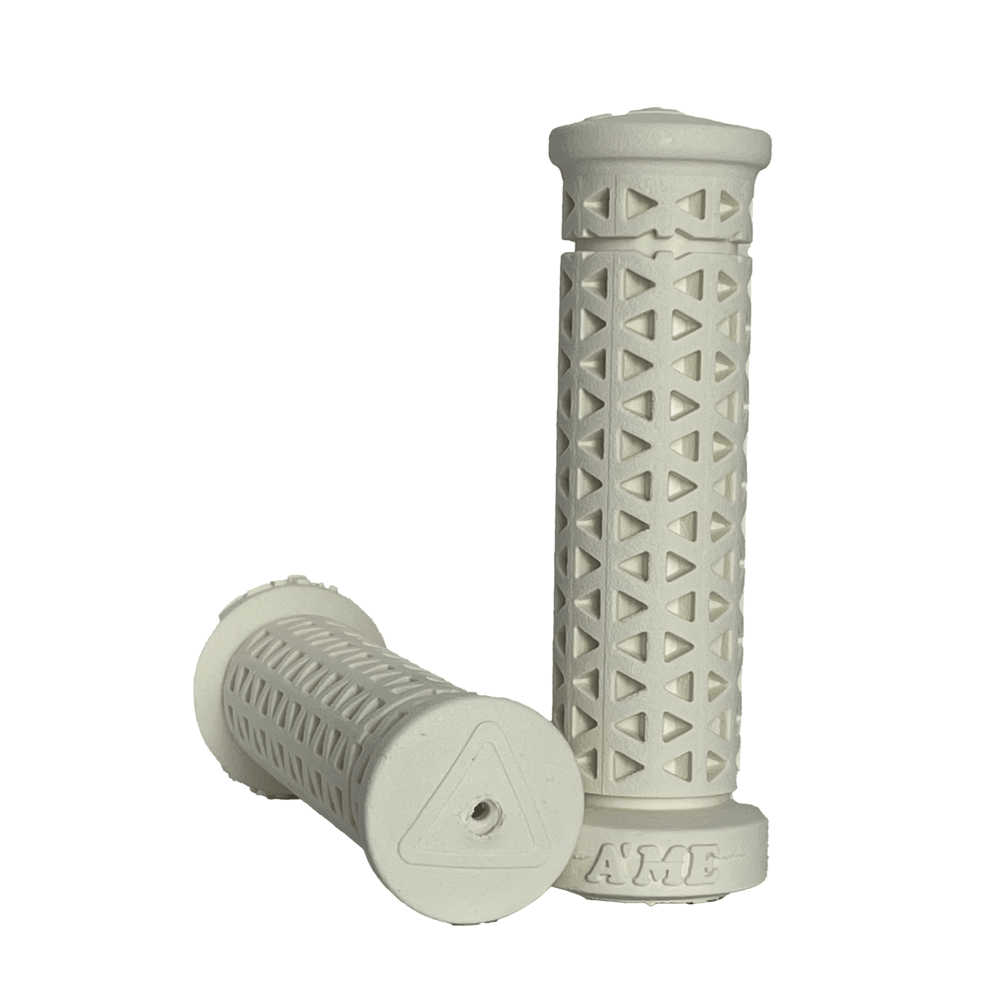 AME Zone Flangeless BMX Grips - White - A'ME - USA Made