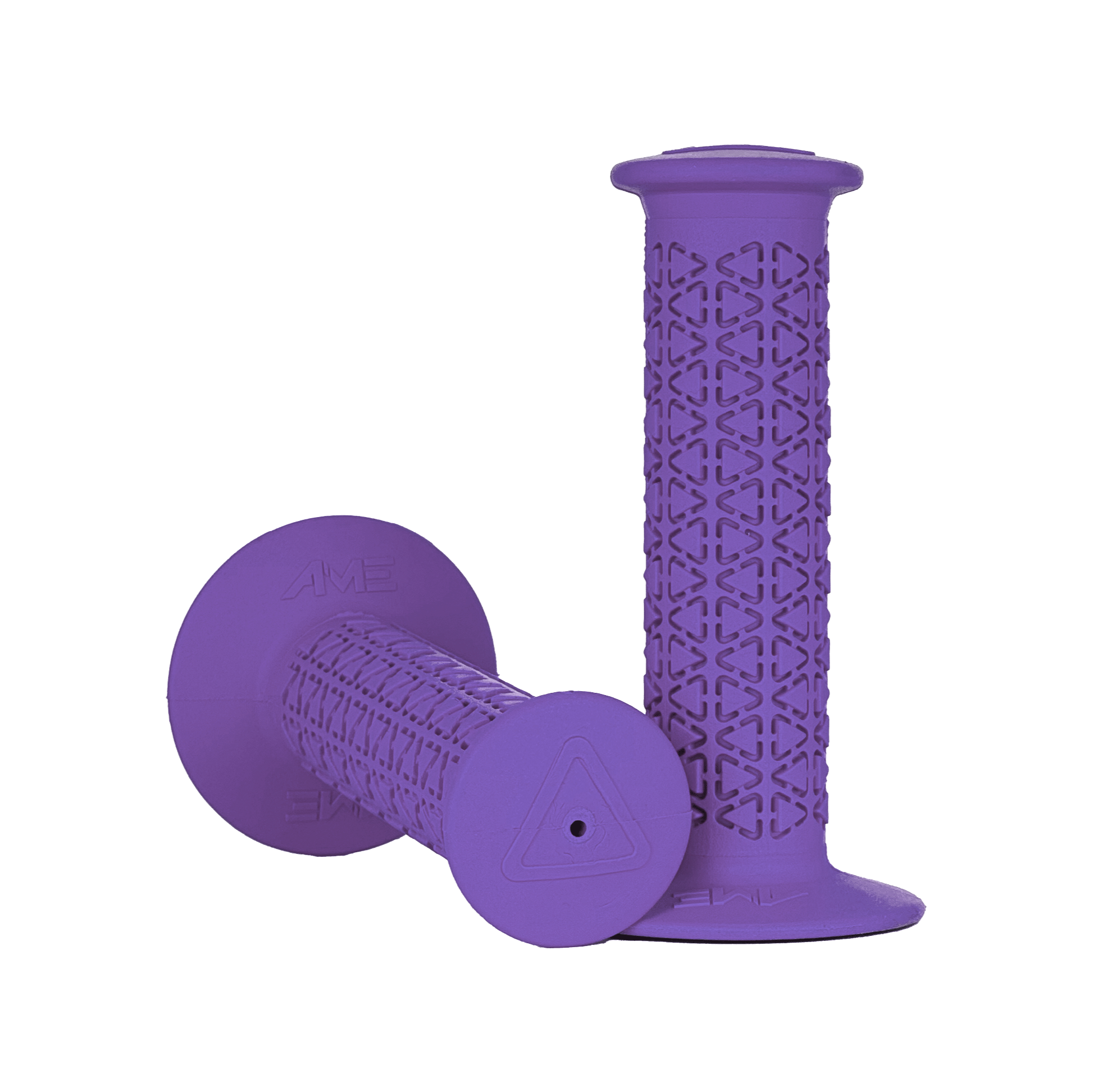 AME Rounds BMX Grips - Flanged - Lavender - USA Made