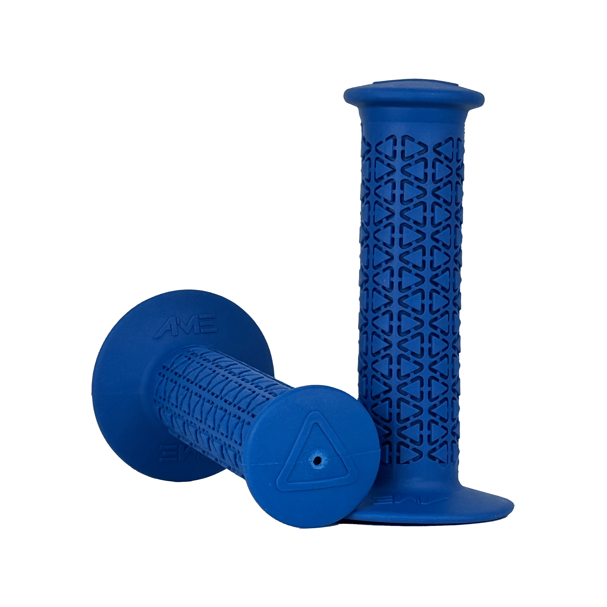 AME Rounds BMX Grips - Blue - USA Made