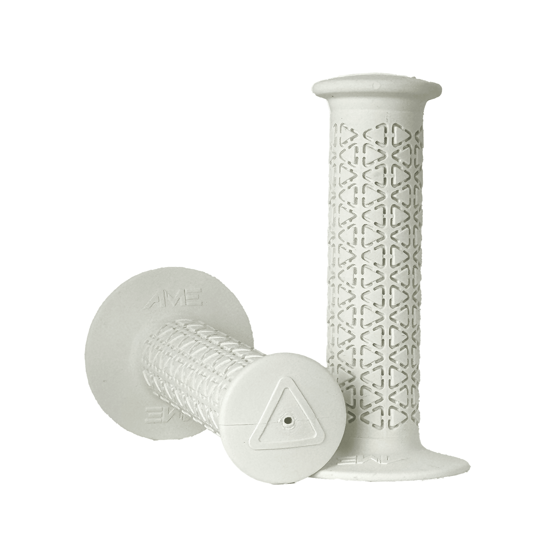 AME Rounds BMX Grips - White - USA Made