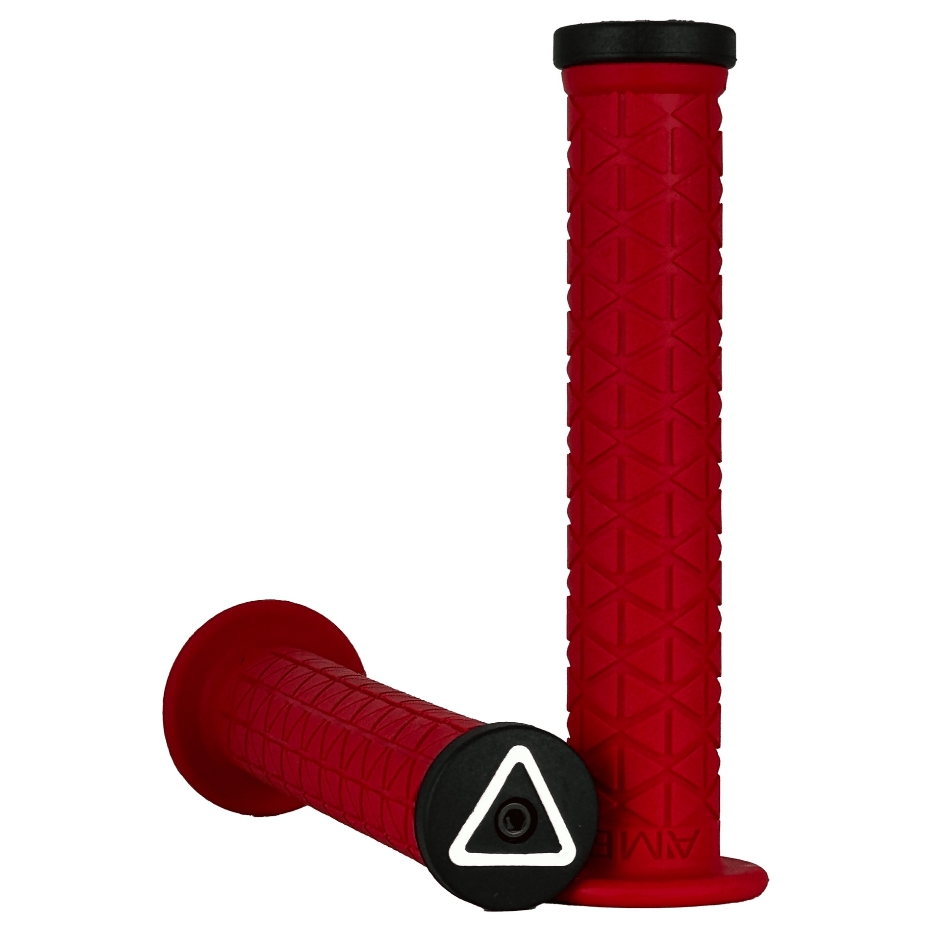 AME Super Tri Long BMX Grips w Plugs Red USA Made