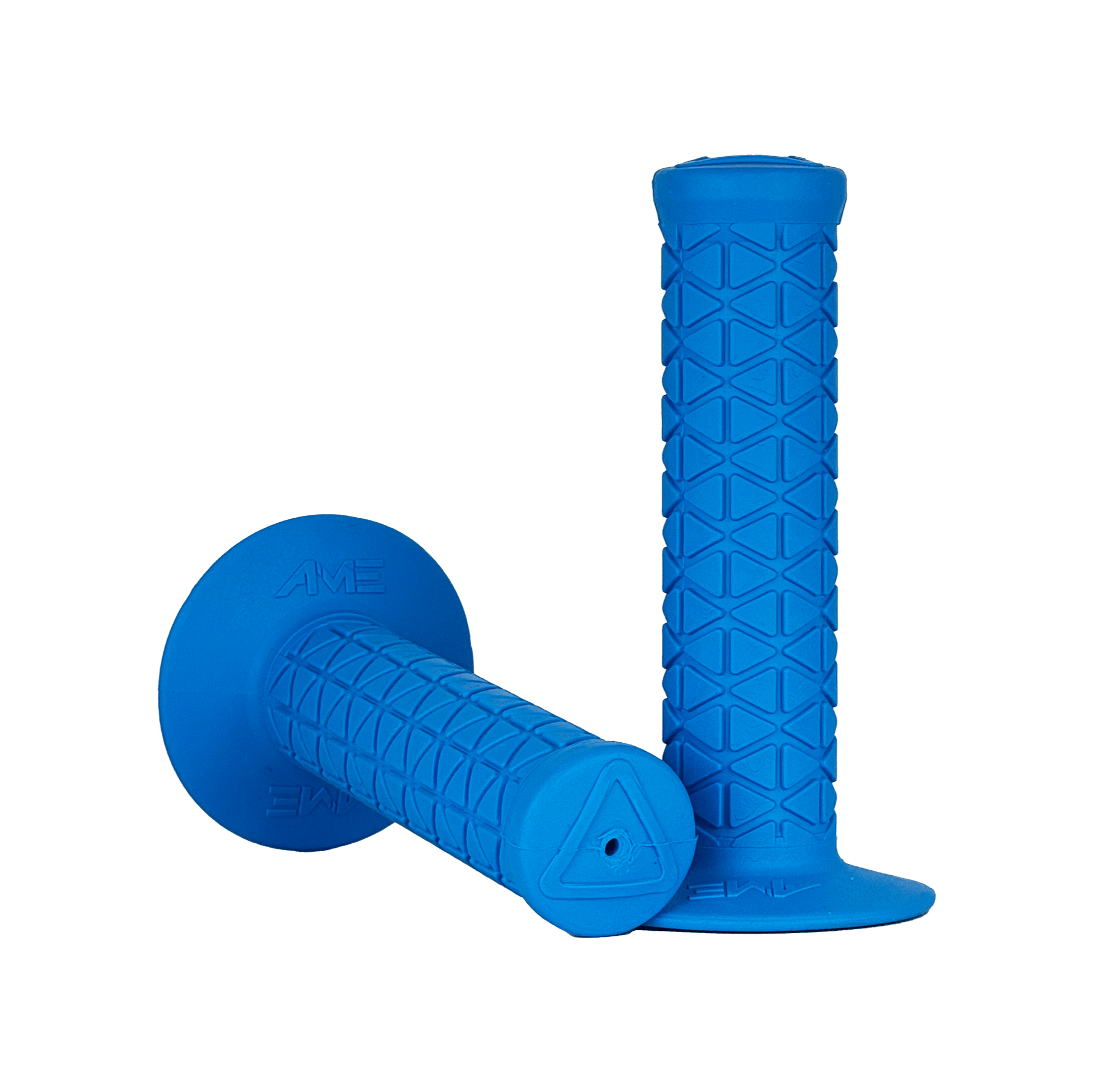 AME Triangle BMX Grips - Flanged - Maui Blue - USA Made - BMXGuru.com / C&W Cycle AME Triangle BMX Grips - Flanged - Maui Blue - USA Made - BMXGuru.com / C&W Cycle