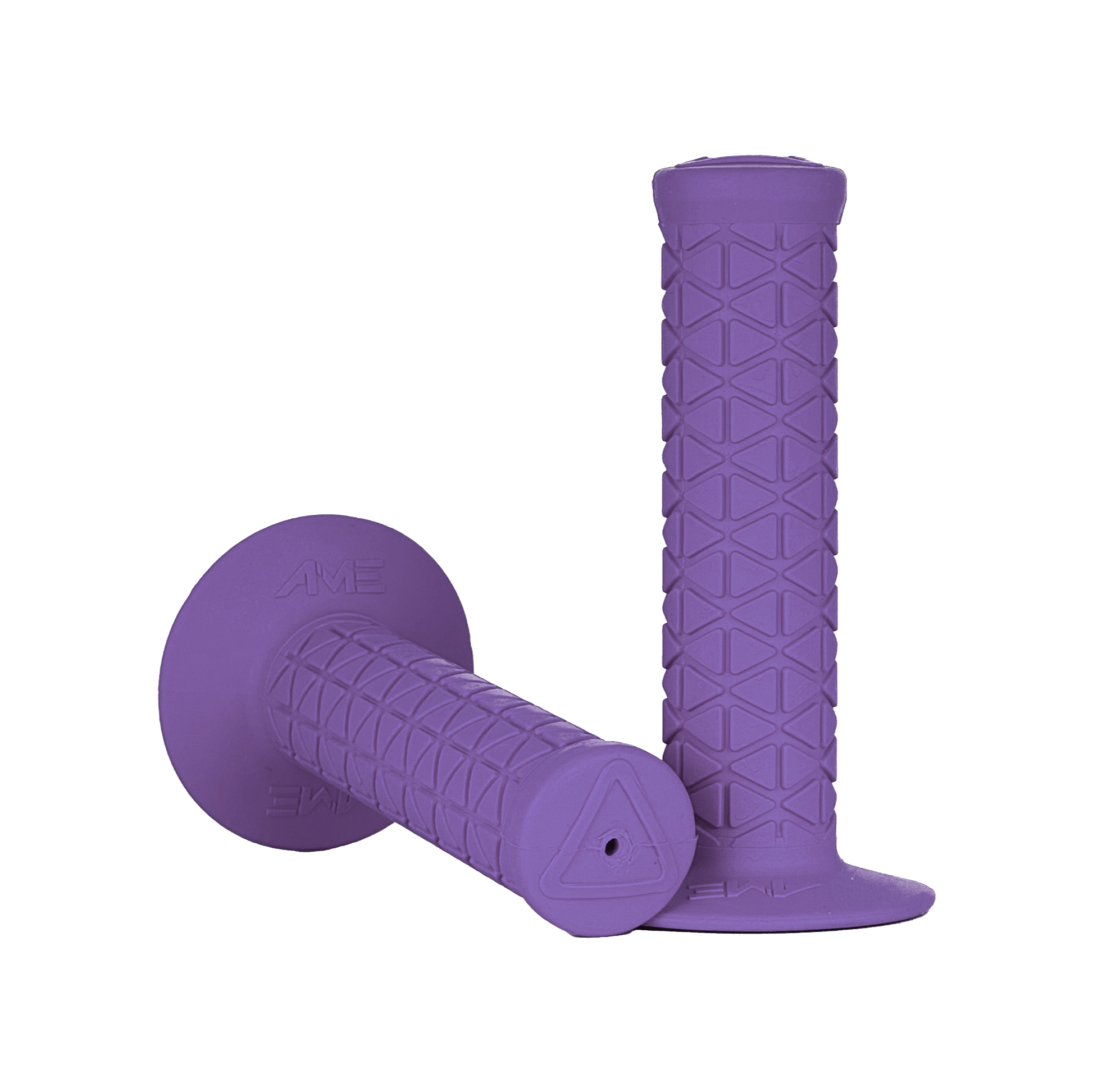 AME Triangle BMX Grips - Flanged - Lavender - USA Made