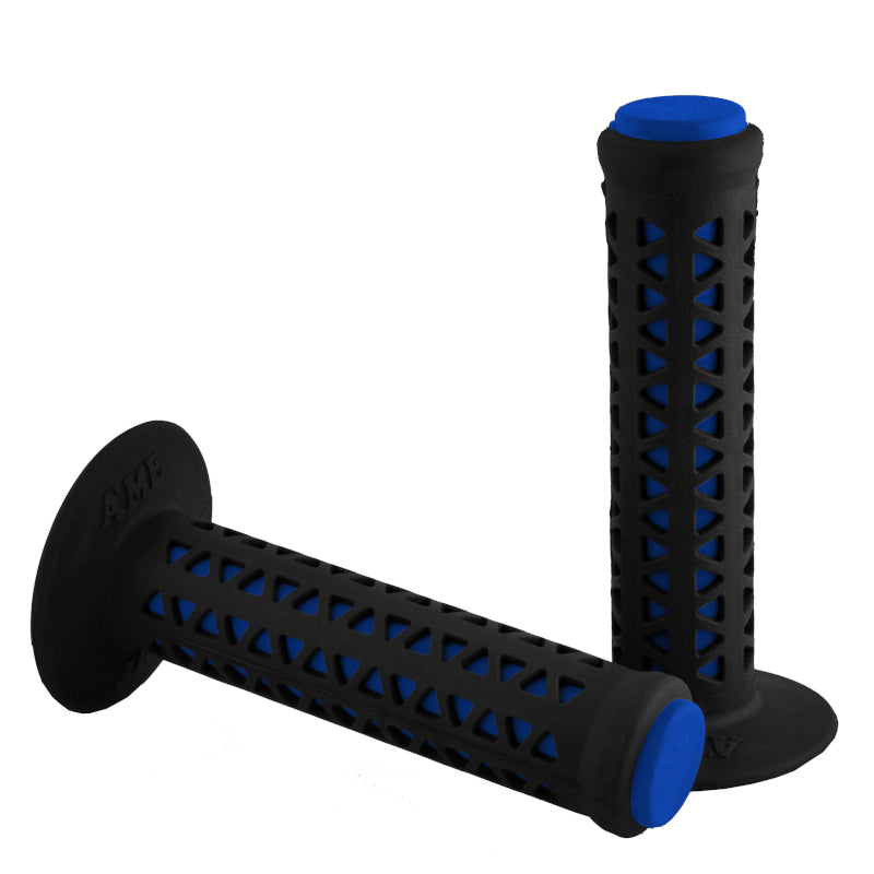 AME Unitron re-issue retro BMX grips - Black over Blue