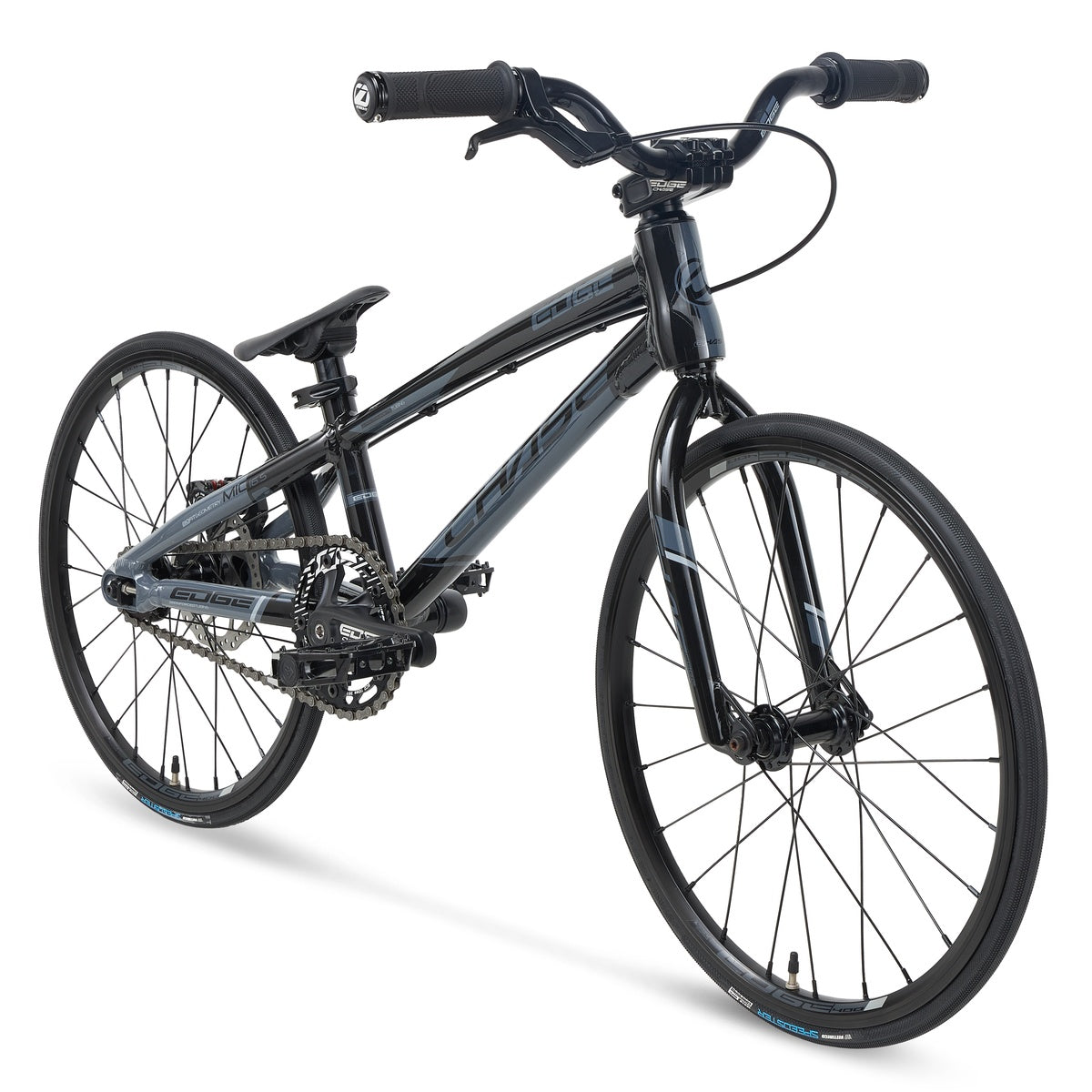 Black bicycle on a white background
