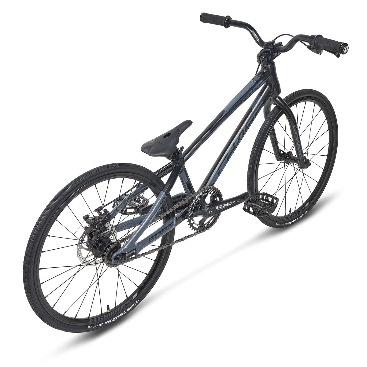 Black bicycle on a white background