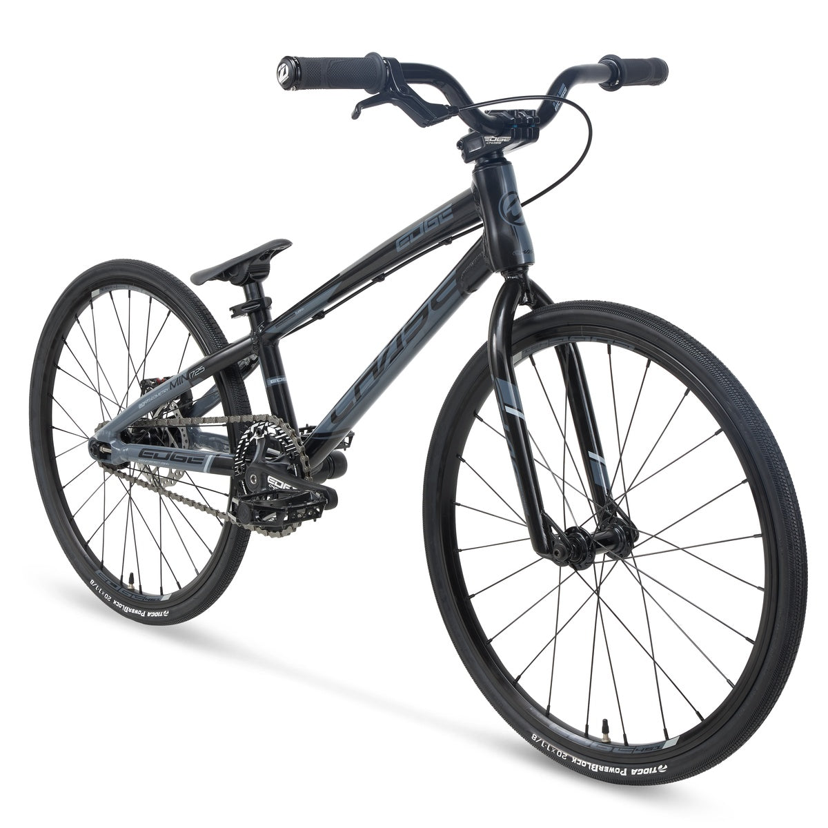 Black bicycle on a white background
