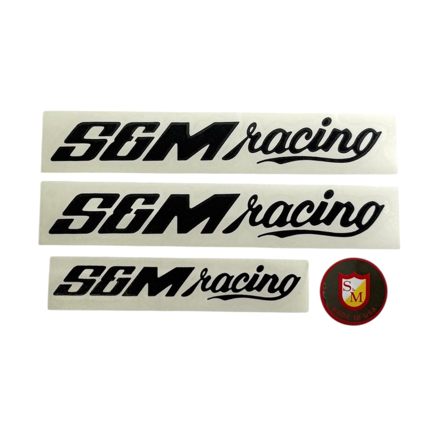 S&M BMX Race Handlebar and Fork Decals - Set of 4 - Black