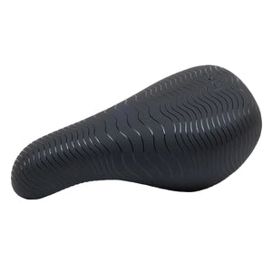 Black bicycle seat on a white background