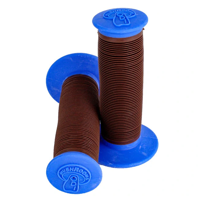 ODI Mushroom II - Dual-Ply Re-issue BMX grips - Brown over Blue - USA Made