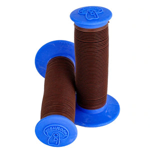 ODI Mushroom II - Dual-Ply Re-issue BMX grips - Brown over Blue - USA Made