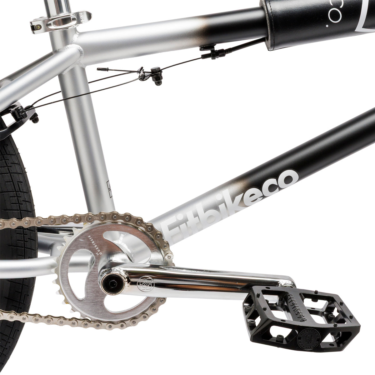 Fit Series 22 - 22" Complete BMX Bike - 22.13"TT - Black / Silver Fade