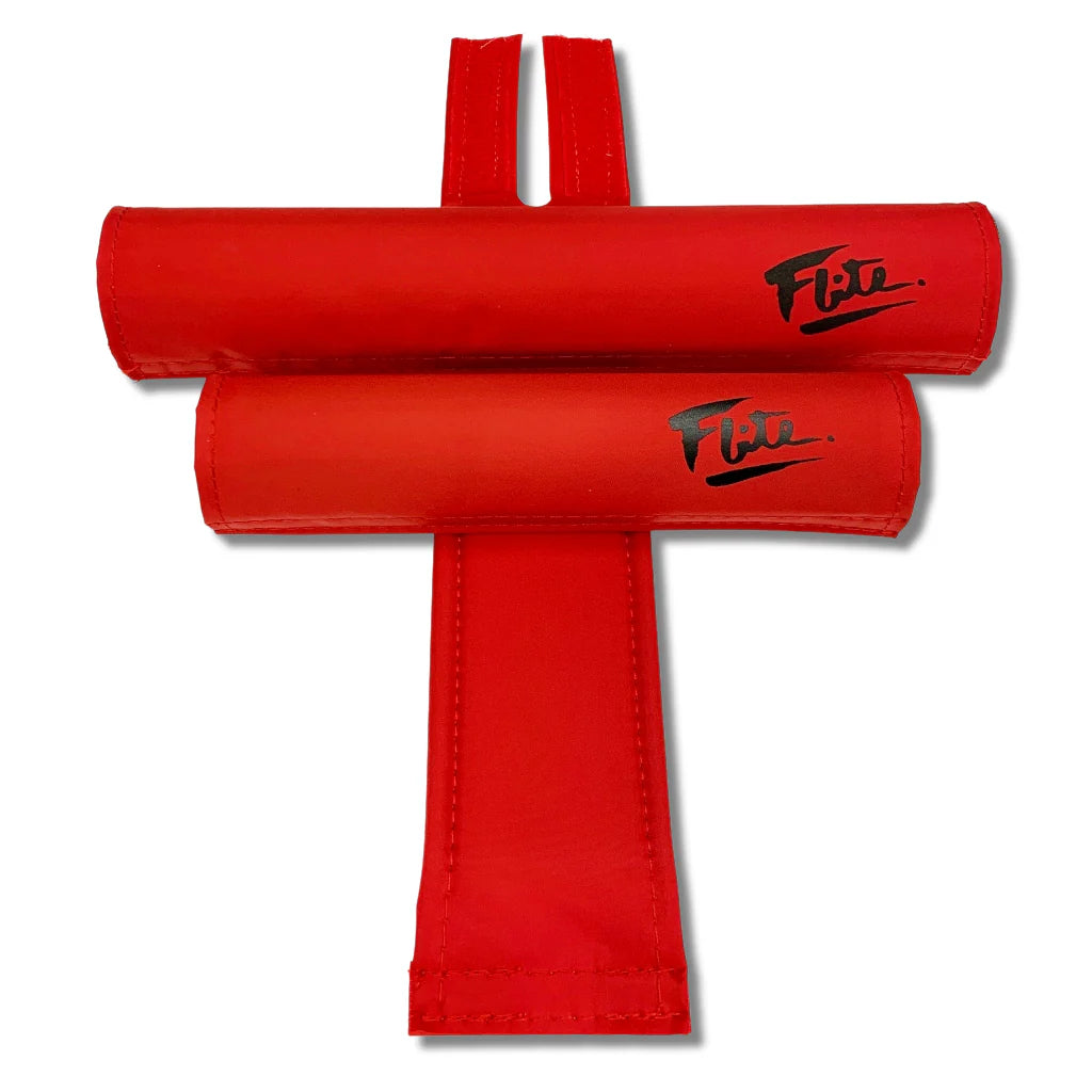Flite Classic BMX 3 Piece Padset - Red w/ Black Logo - USA Made