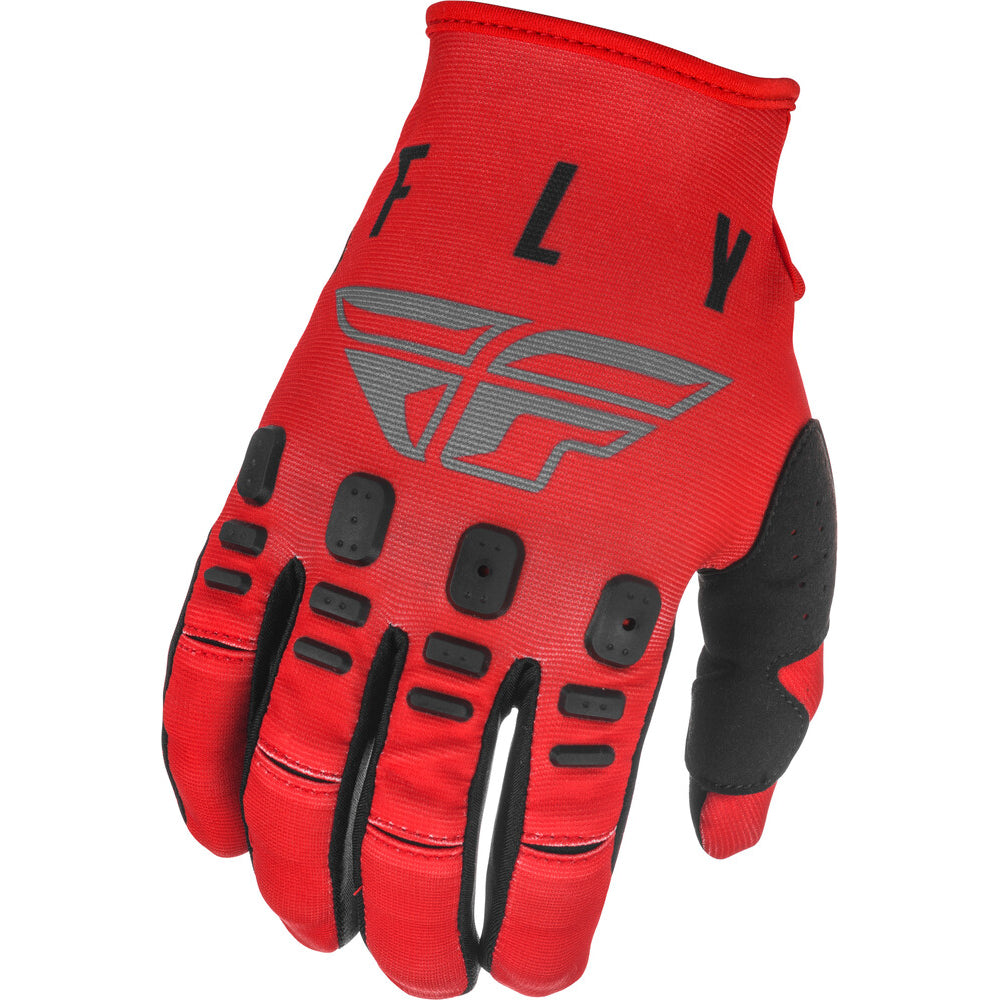 Fly Kinetic K121 BMX Gloves - Size 13 / Men's XXX-Large (3X) - Red / Gray / Black