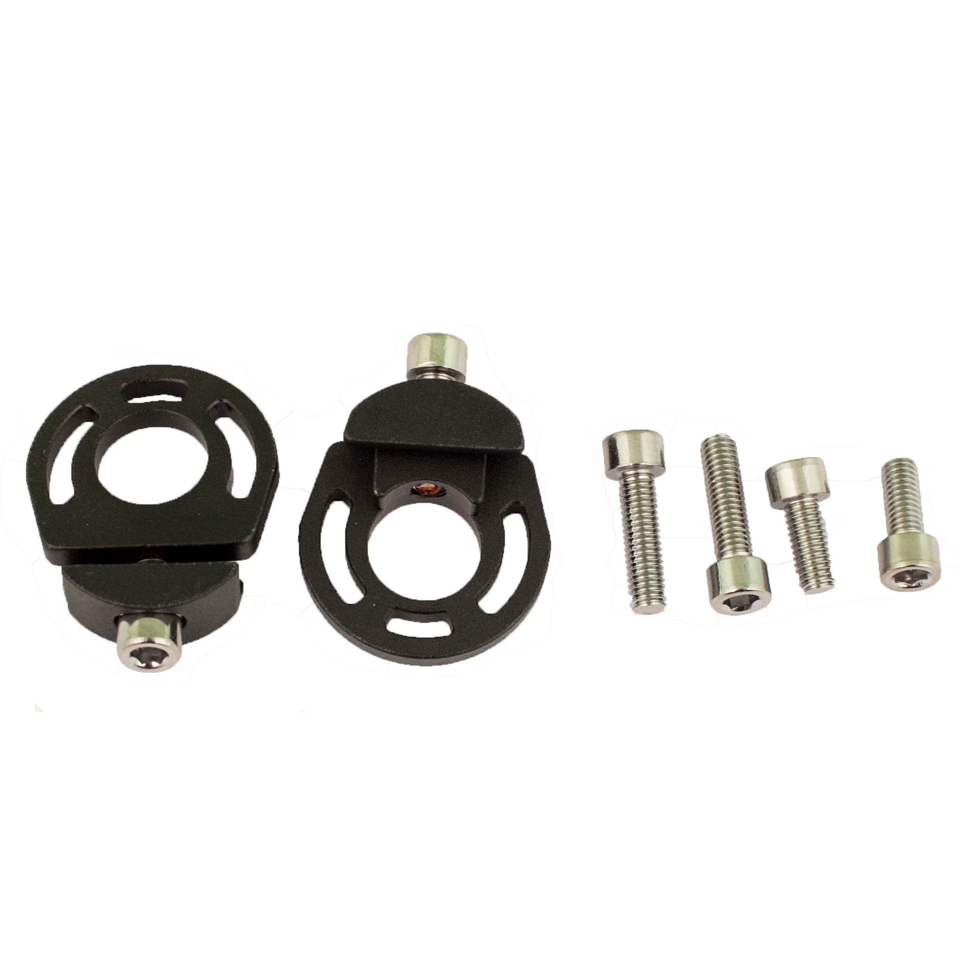 Bicycle chain tensioners on a white background