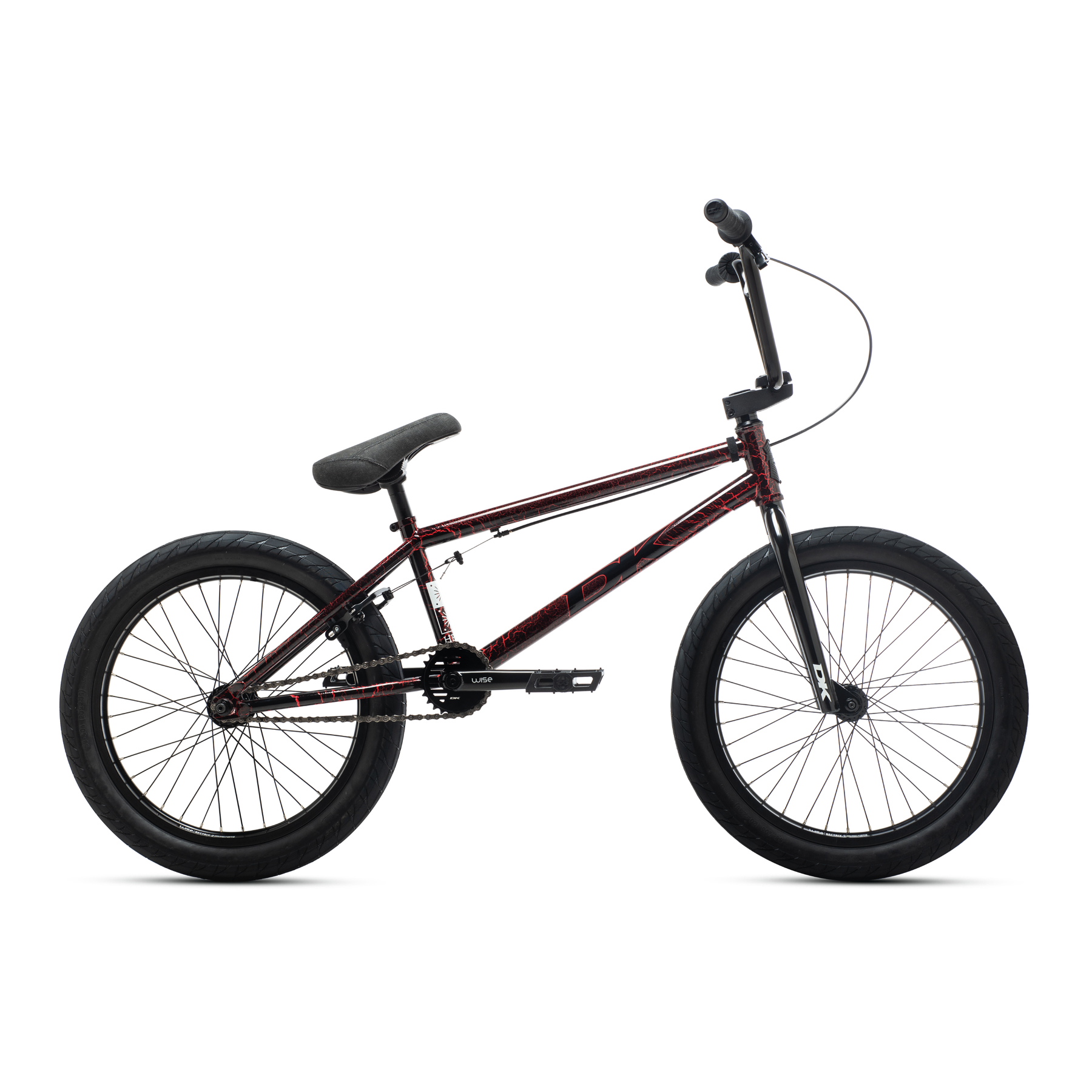 DK Helio 20 Complete BMX Bike 21 TT Black Red Crackle BMXGuru C W Cycle