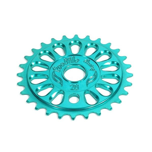 Profile 28t Imperial BMX Sprocket / Chainwheel - Aqua - USA Made