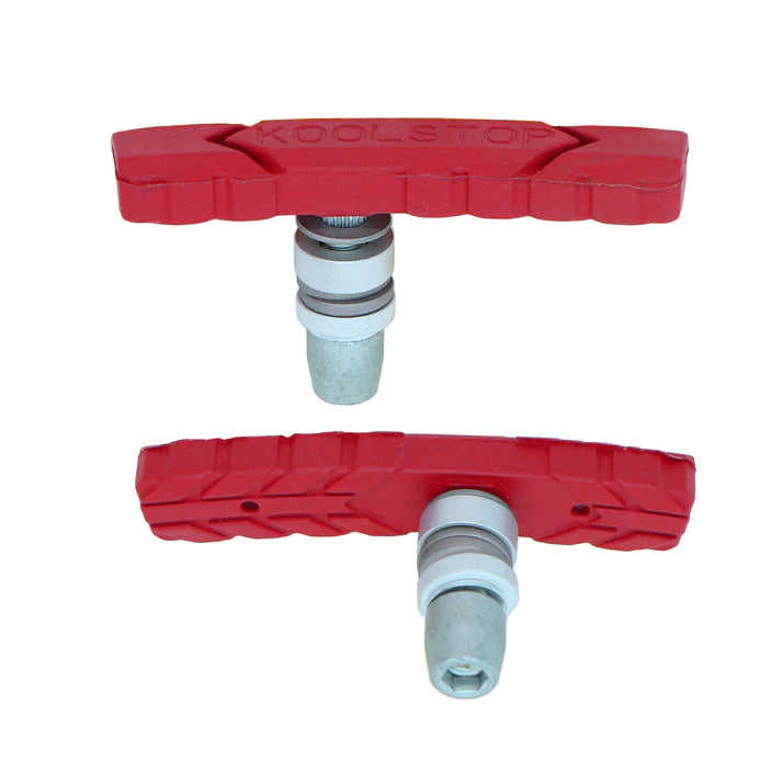 Kool Stop All Terrain AT Brake Pads/Shoes - Threaded - Red - USA Made