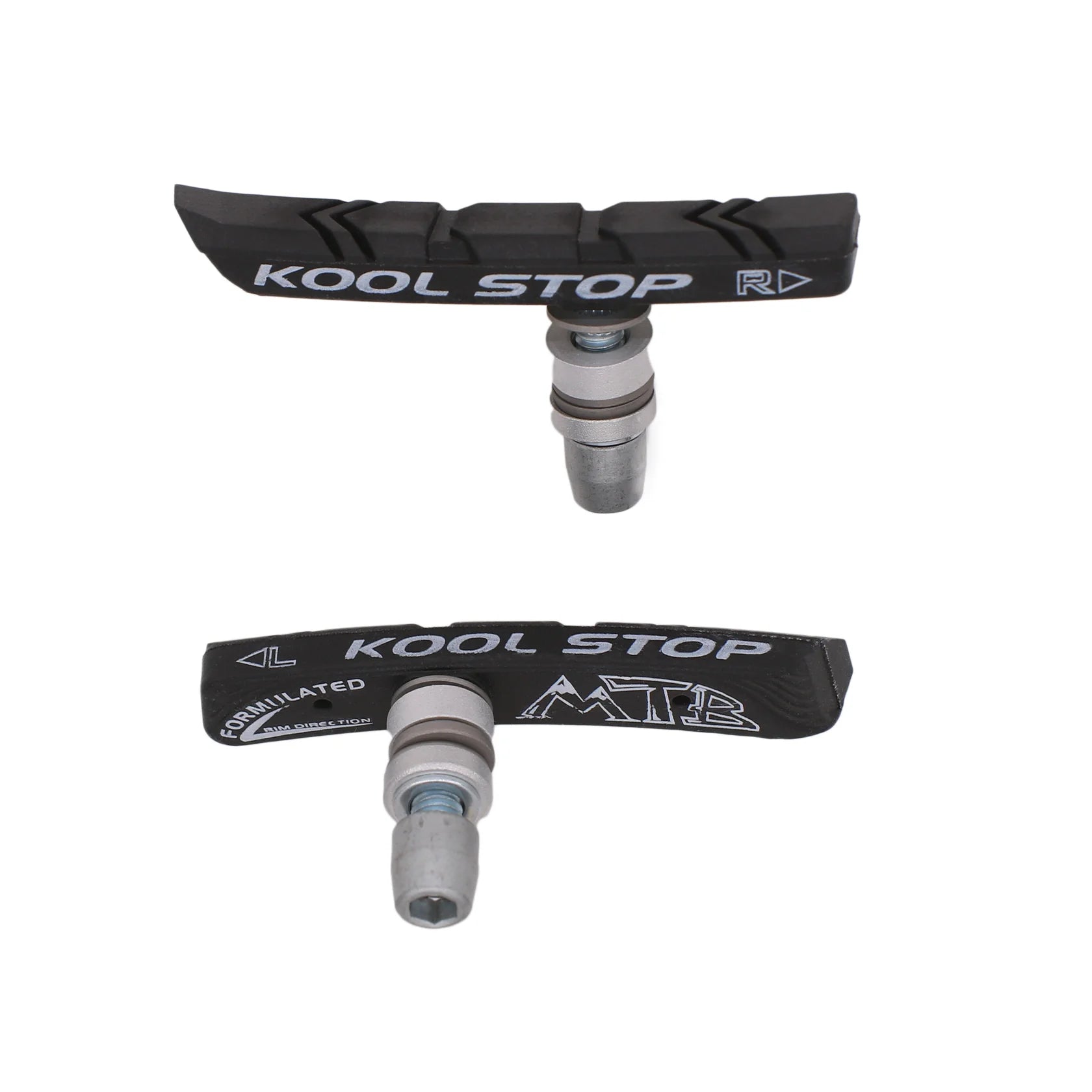 Kool Stop MTB Mountain Brake Pads/Shoes - Threaded - Black - USA Made