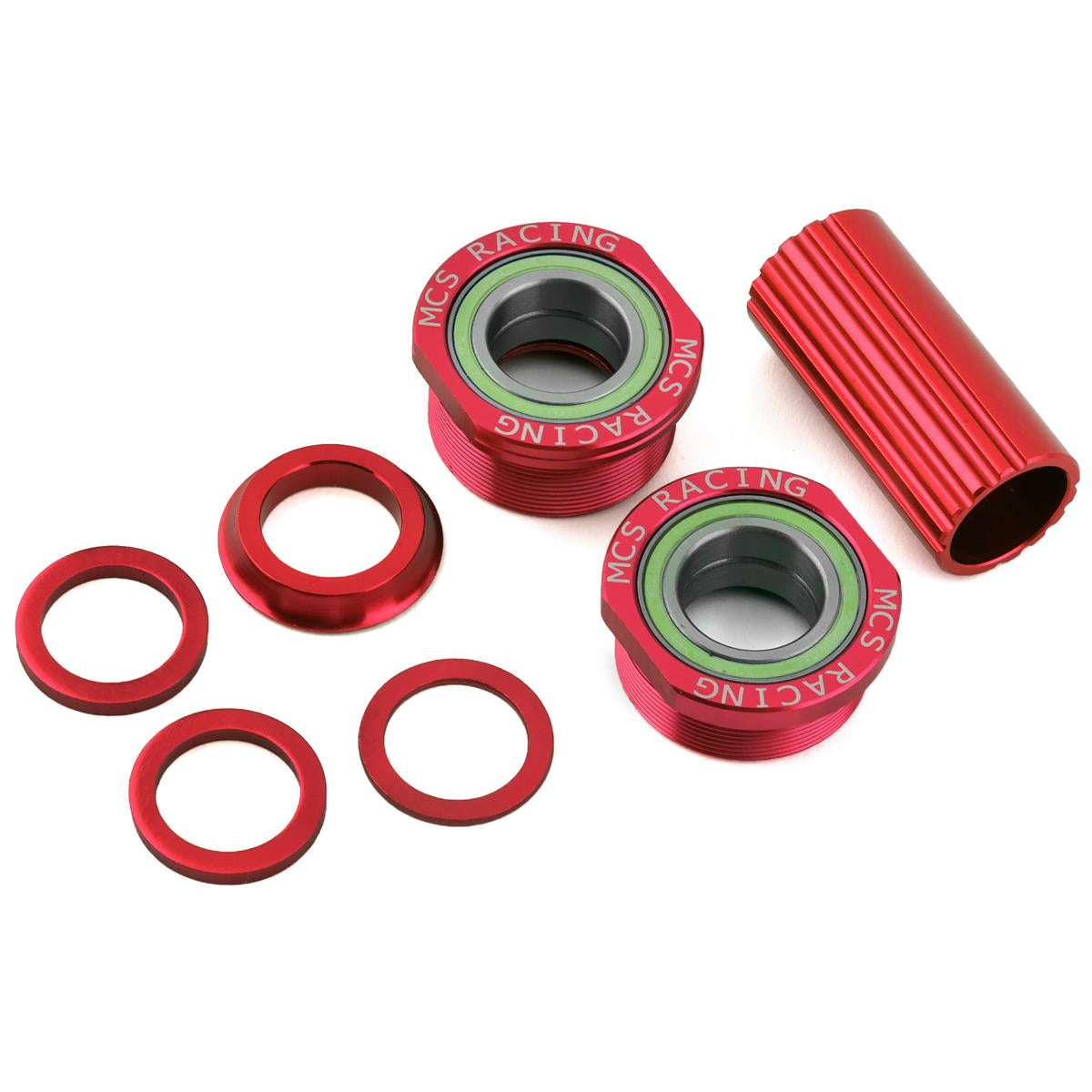 19mm MCS Bicycles Euro BMX Bottom Bracket Set - Red