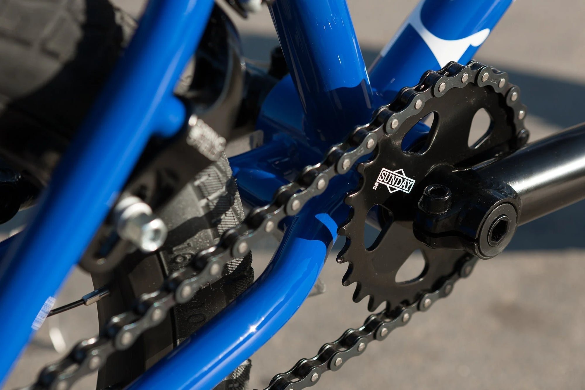 Blue bmx chain shop