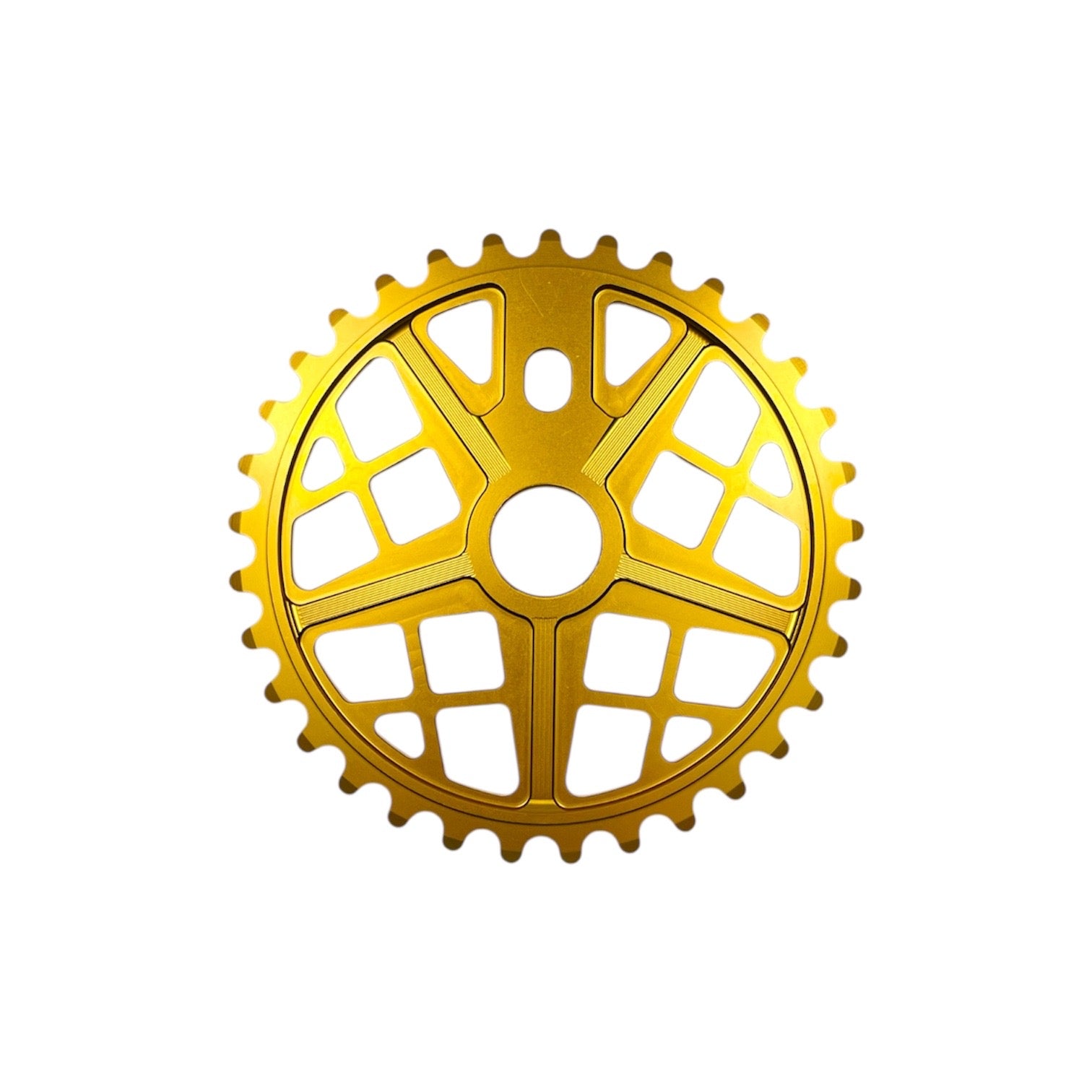 Gold sprocket on a white background