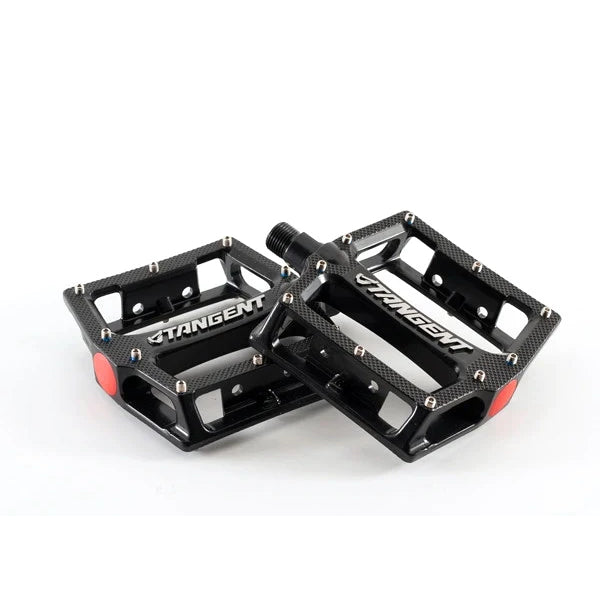 Tangent Platform BMX Pedals - Aluminum - 9/16" - Black