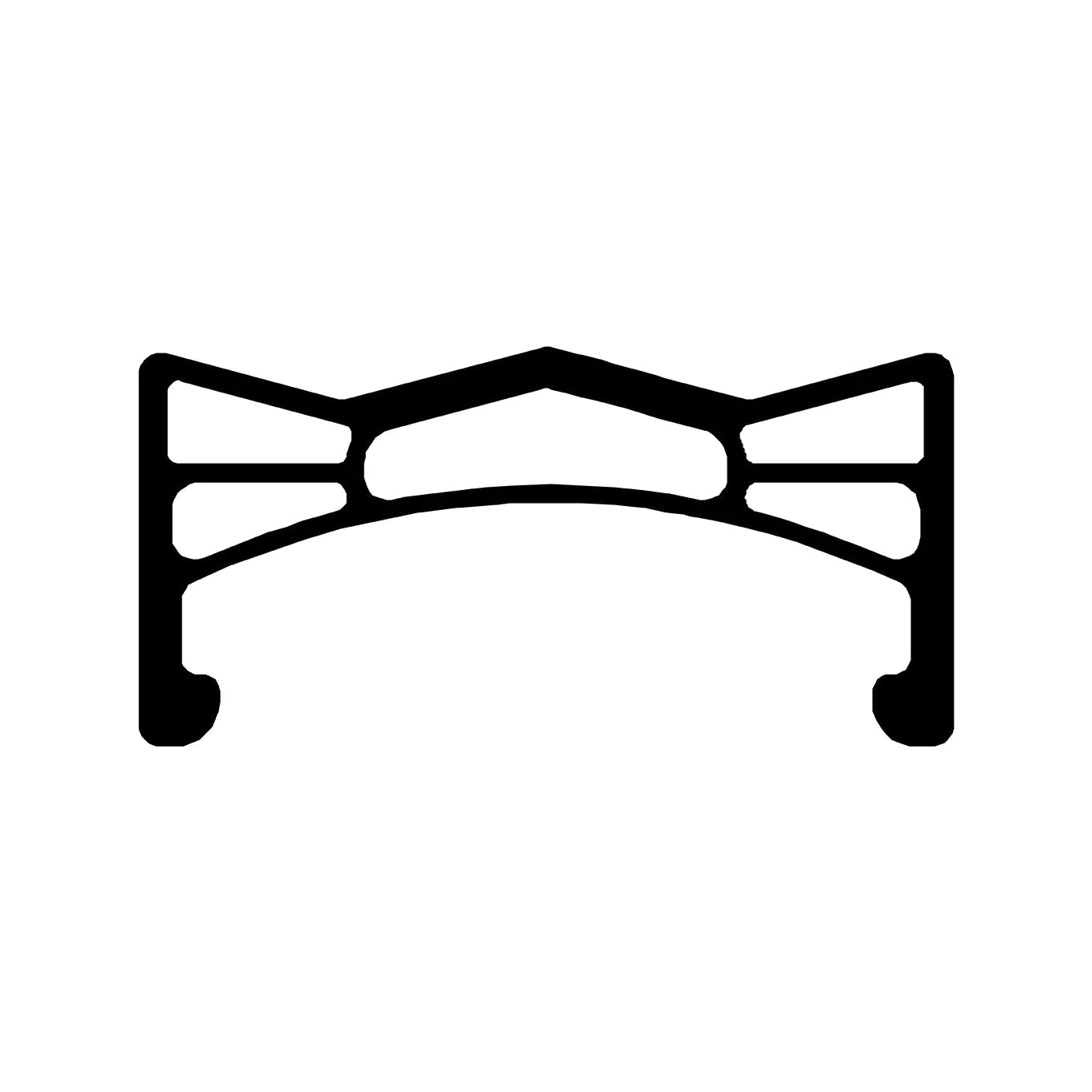 Black bow tie icon on a white background
