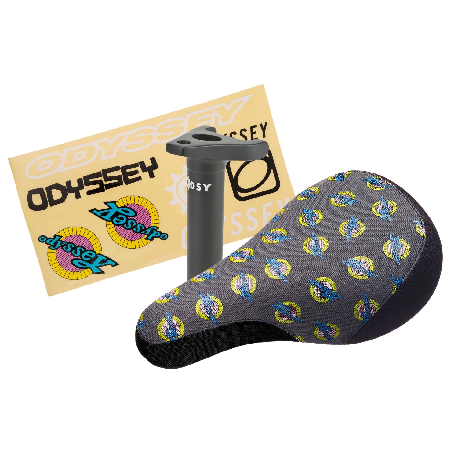 Odyssey Retro TriPod Kit - BMX Seat & Post - Gray