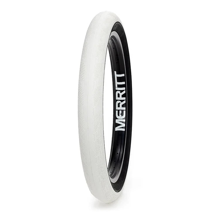 20x2.50 Merritt Phantom BMX Tire - 110psi - White w/ Black