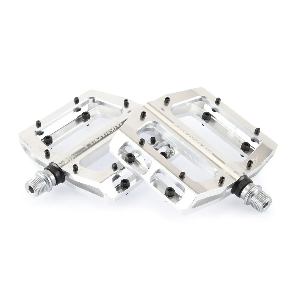 Premium Slim Aluminum Platform BMX Pedals - Sealed - Silver - 9/16