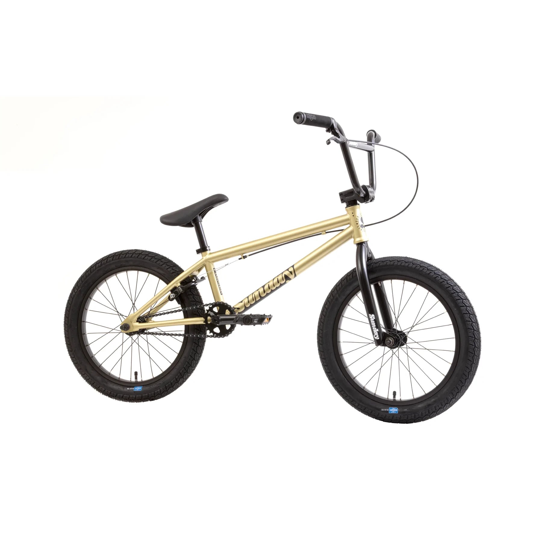 Sunday Primer 18" Complete BMX Bike - 18.5"TT - Matte Metallic Gold
