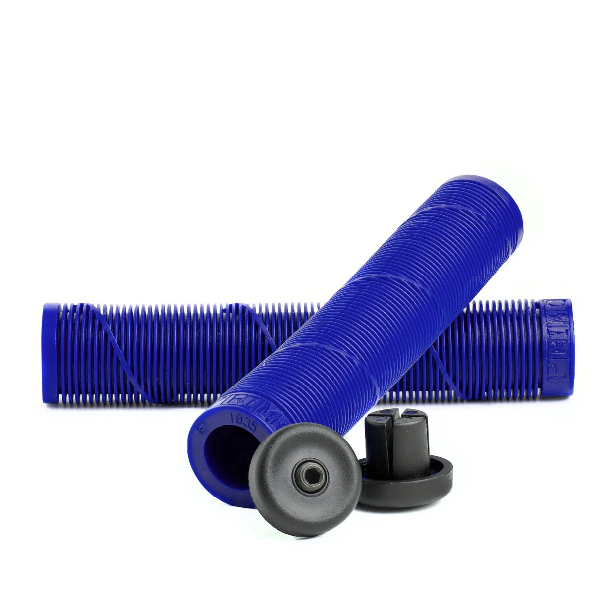 Primo BMX Chase Grips w/ Bar Ends - Flangeless - Navy Blue